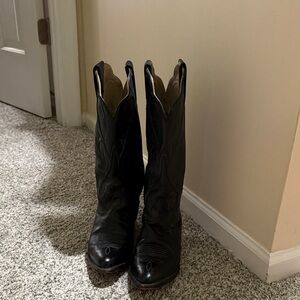 Dan Post Black Heeled Western Boots